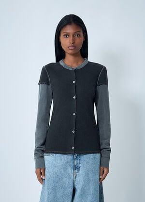 OUR LEGACY Layered Button-Down Cardigan Grey our0262021