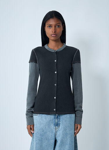 OUR LEGACY Layered Button-Down Cardigan Grey our0262021