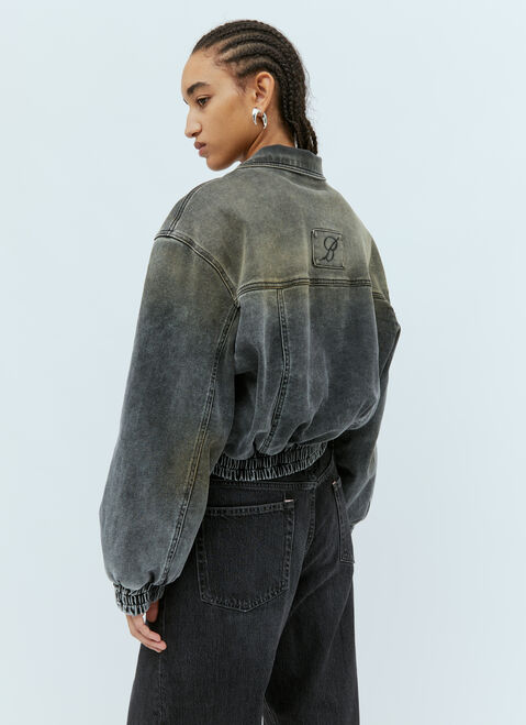 Stüssy Washed Denim Crop Jacket Grey sts0350002