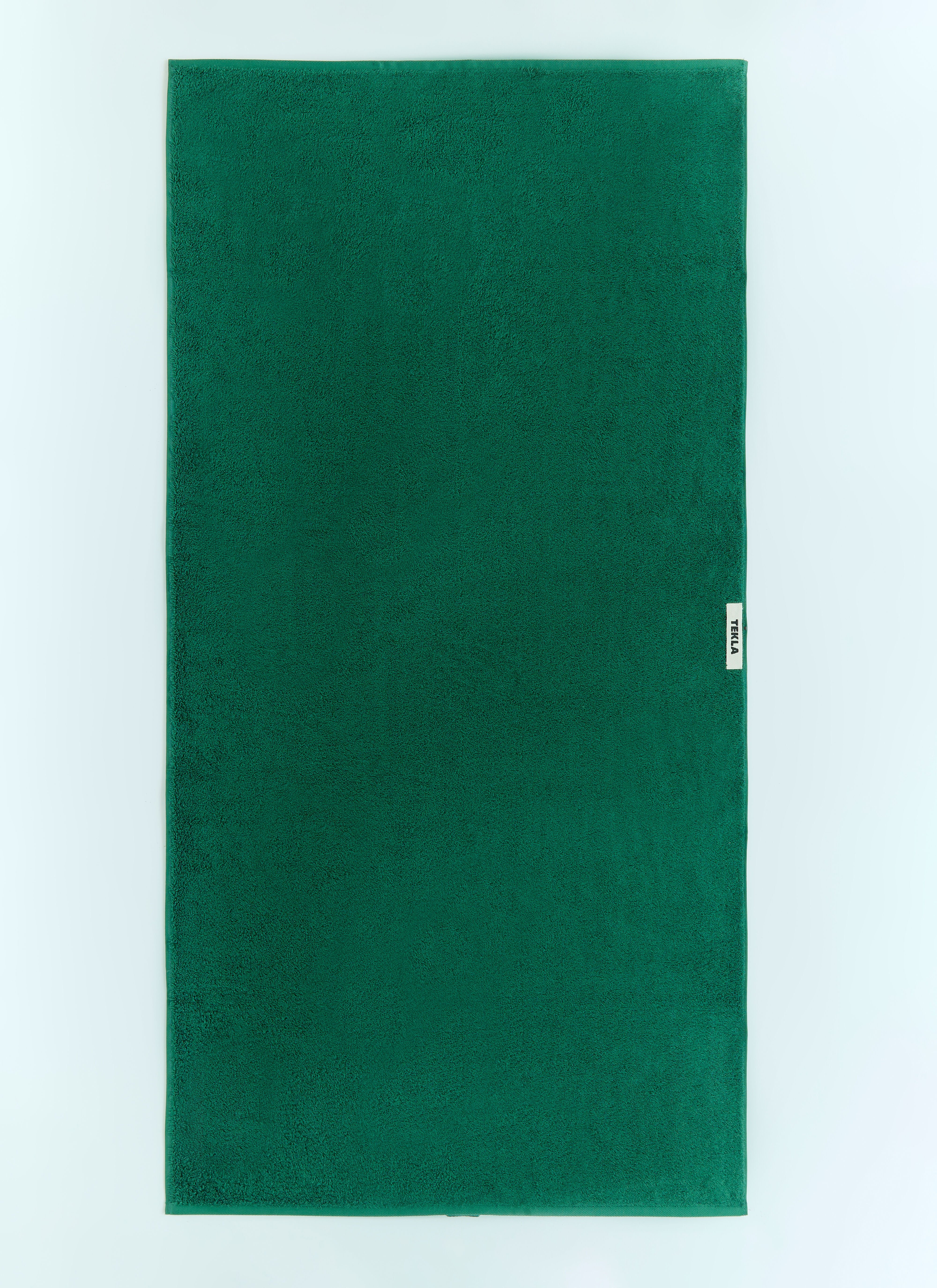 Tekla Logo Patch Bath Towel Green tek0355013