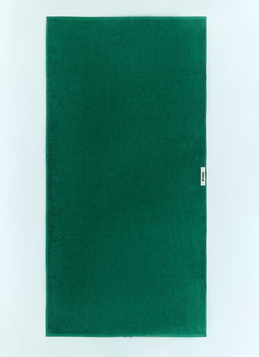 Tekla Logo Patch Bath Towel Green tek0355015