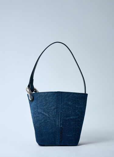 JW Anderson Small JWA Denim Corner Bucket Bag Blue jwa0259008