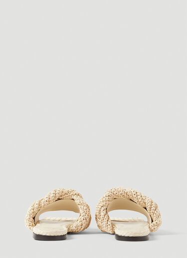 Bottega Veneta Lido Flat Sandals Cream bov0251078