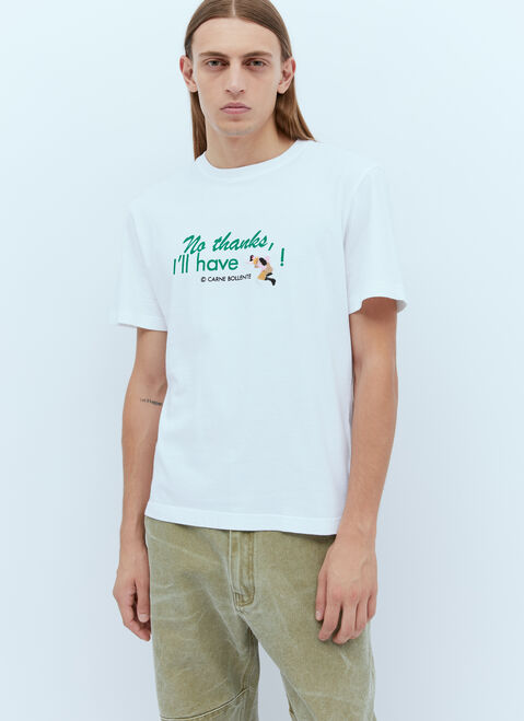 GANNI No Thanks T-Shirt White gan0254015