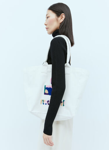 Yenky Logo Embroidery Tote Bag Isabel Marant Yenky Logo Embroidery Tote Bag Cream ibm0253047