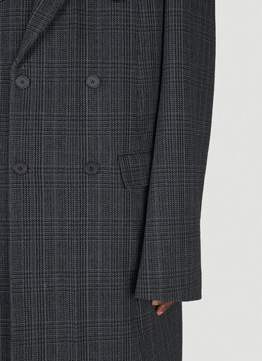 Balenciaga Deconstructed Check Coat Grey bal0154001