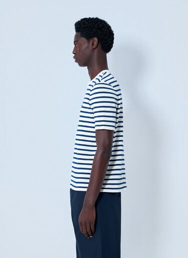 Prada Striped Crewneck T-Shirt Beige pra0164023