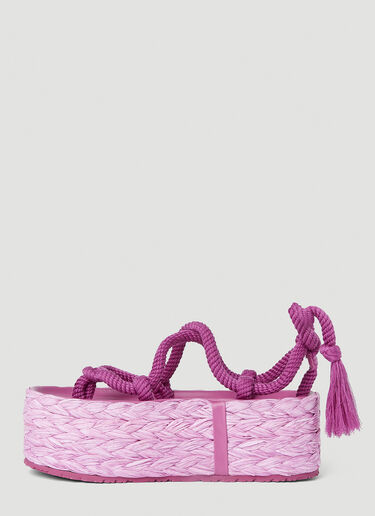 Isabel Marant Elif Platform Sandals Pink ibm0251033