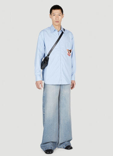 Gucci Gremlin Poplin Shirt Light Blue guc0152305