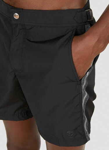 Alexander McQueen Zip Motif Swim Shorts Black amq0148029