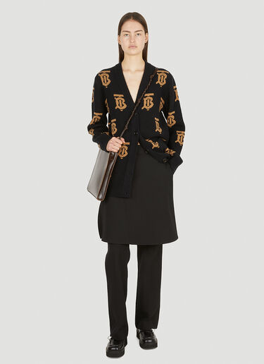 Burberry Nadine Logo Jacquard Cardigan Black bur0251015