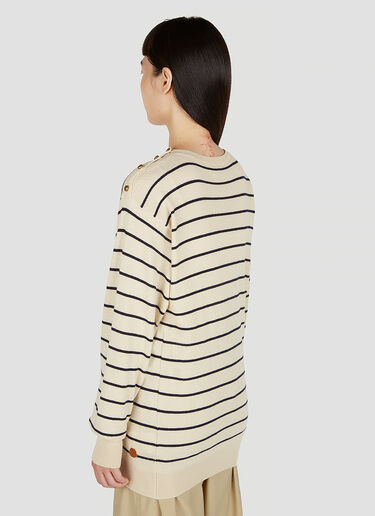 Moncler Striped Sweater Beige mon0252044
