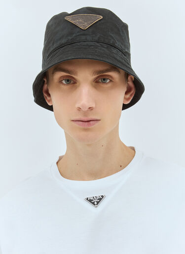 Prada Cotton Bucket Hat Black pra0159040