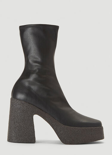 Stella McCartney Faux-Leather Platform Boots Black stm0241021