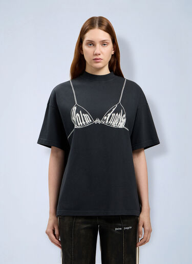 Palm Angels Palm Bra Loose T-Shirt Black pma0264176