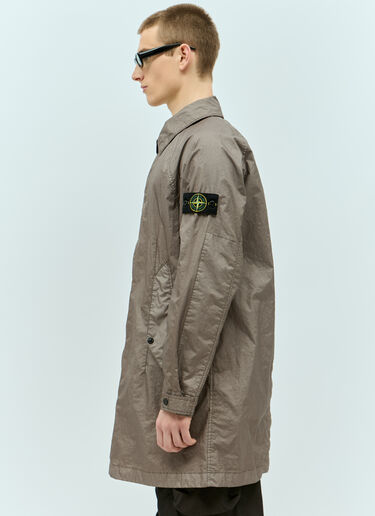 Stone Island Nylon Jacket With Signature Compass Patch Grey sto0156027