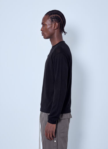 LN-CC® - Rick Owens: Cut-Out Detail Sweater - Black Rick Owens Cut-Out Detail Sweater Black ric0165042