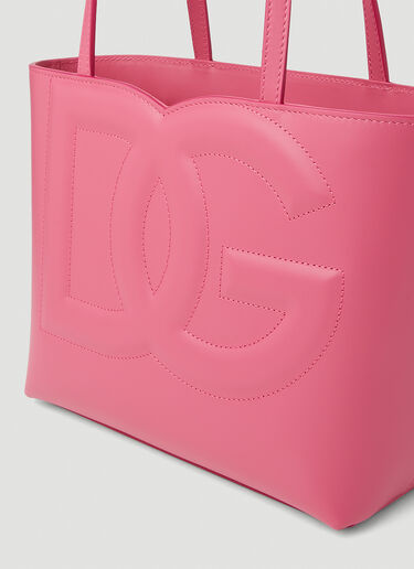 Dolce & Gabbana 로고 엠보싱 스몰 토트백 핑크 dol0251027
