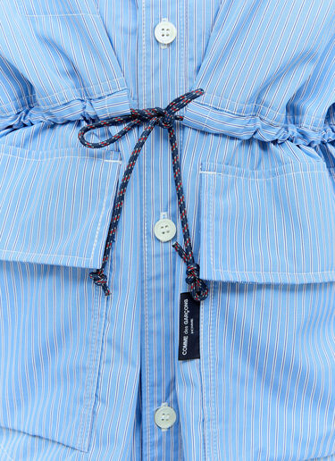 Comme des Garçons Homme Striped Cotton Jacket Blue cdh0156003