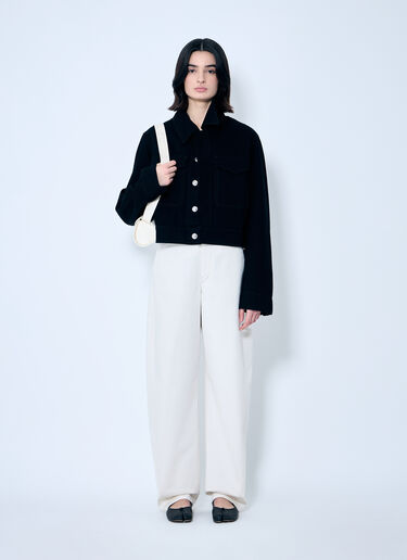 Lemaire Cropped Denim Jacket Black lem0260008