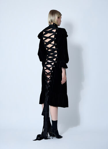 Balenciaga Lace-Up Dress Black bal0260014