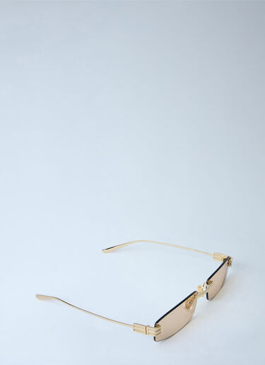 Balenciaga Gossip Rectangular Sunglasses Brown bal0264033