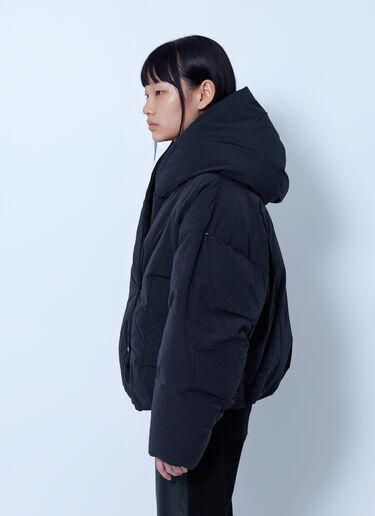 LN-CC® - Sportmax: Padded Jacket with Oversized Collar - Black Sportmax Padded Jacket with Oversized Collar Black spx0266003
