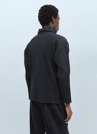 Homme Plissé Issey Miyake 褶裥拉链开衫 黑色 hmp0155011