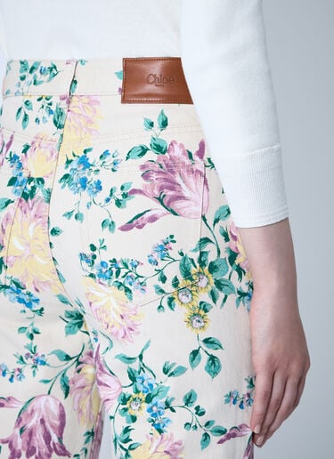 Chloé Floral Denim Jeans Blue chl0260004