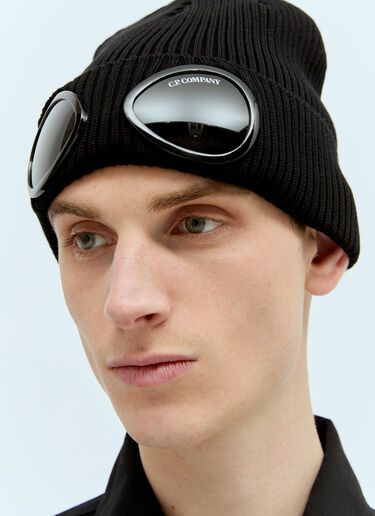 C.P. Company Goggle Beanie Hat Black pco0155023