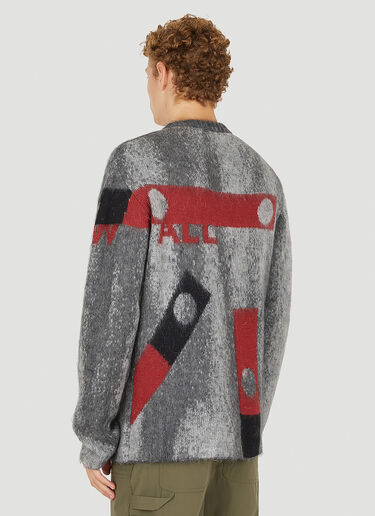 A-COLD-WALL* Sprayed Logo Jacquard Sweater Grey acw0150003