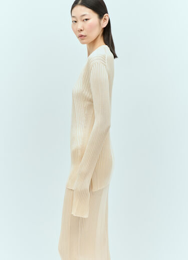 Jil Sander 罗纹针织毛衣  乳白色 jil0255015
