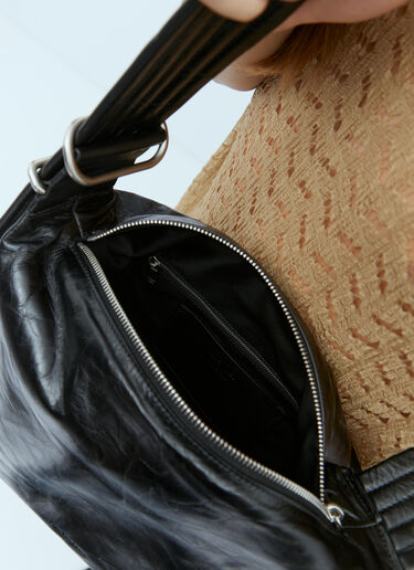 Jil Sander キルティングレザークロスボディバッグ ブラック jil0154009