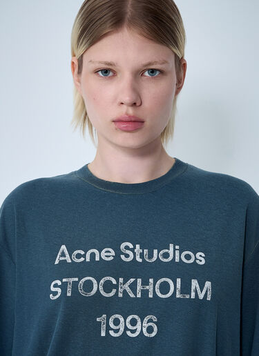 Acne Studios Logo Motif T-Shirt Navy acn0261011