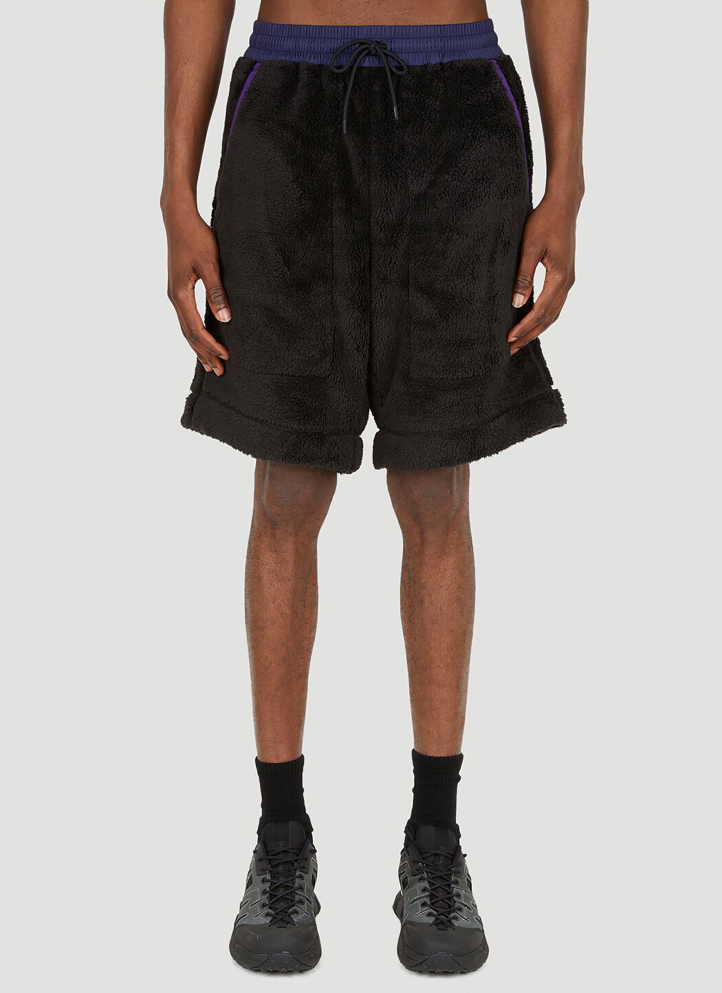 Moncler Grenoble Fuzzy Track Shorts Brown mog0155002