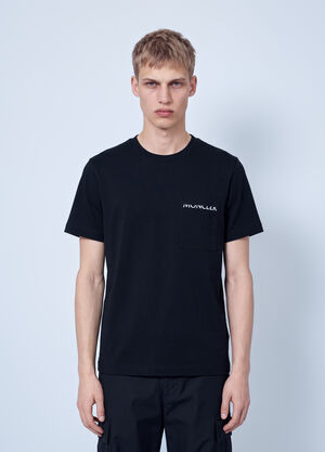 Moncler Logo Cotton Jersey T-Shirt Black mon0166023