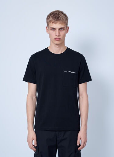 LN-CC® - Moncler: Logo Cotton Jersey T-Shirt - Black Moncler Logo Cotton Jersey T-Shirt Black mon0166023