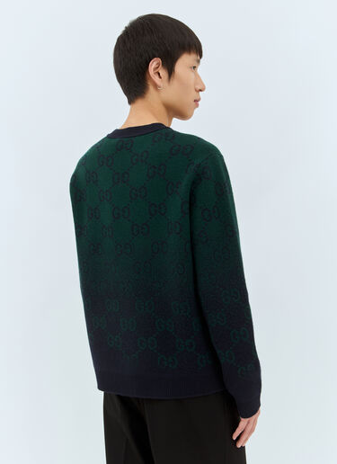 Gucci GG Degradé Wool Jacquard Cardigan Green guc0157024
