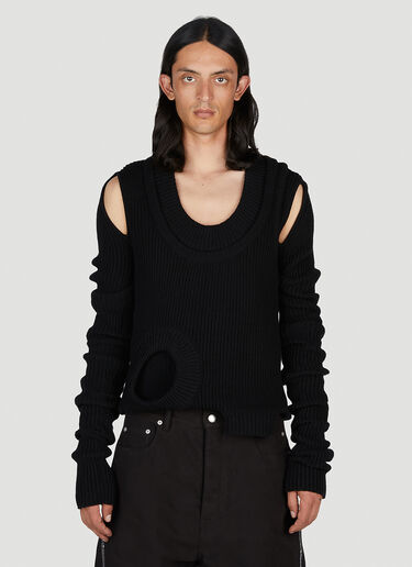 Rick Owens Banana Knit Sweater Black ric0153020