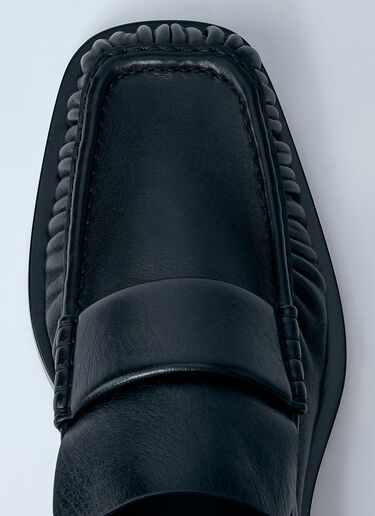 Jil Sander 주름진 가죽 로퍼 블랙 jil0161008