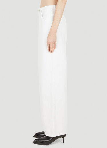 Raf Simons Wide Leg Jeans White raf0248002