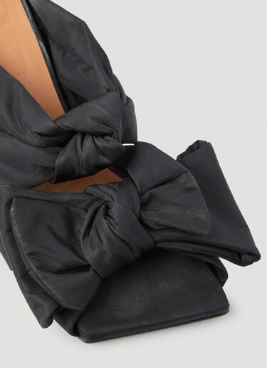 Soft Bow Kitten Heel Sandals GANNI Soft Bow Kitten Heel Sandals Black gan0251036