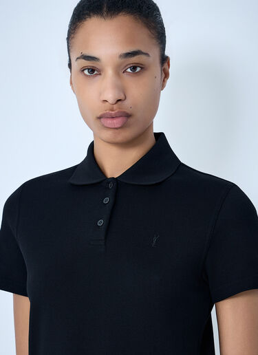 Saint Laurent Polo Mini Dress Black sla0263015