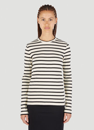 Jil Sander+ 条纹长袖 T 恤 白色 jsp0251014