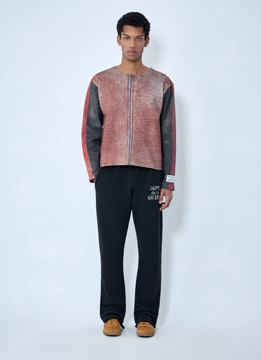 Gallery Dept. Raw-Edge Zip-Print Top Brown gdp0162061