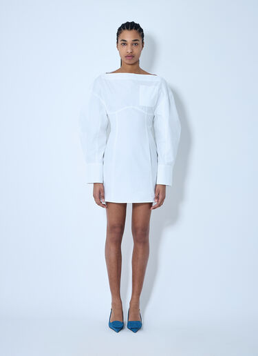 Jacquemus La Robe Chemise Casaco Dress White jac0260070