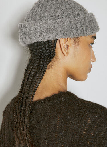 Fuzzy Beanie Hat Our Legacy Fuzzy Beanie Hat Grey our0354007