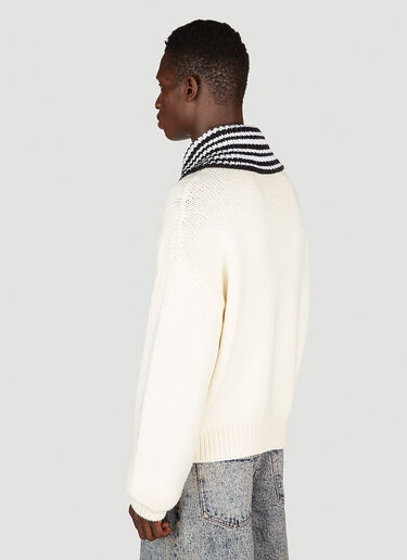 Marni Stripe Collar Sweater White mni0153003