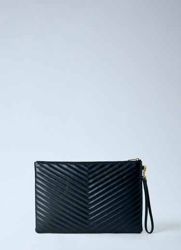 LN-CC® - Saint Laurent: Cassandre Matelassé Document Holder - Black Saint Laurent Cassandre Matelassé Document Holder Black sla0265137