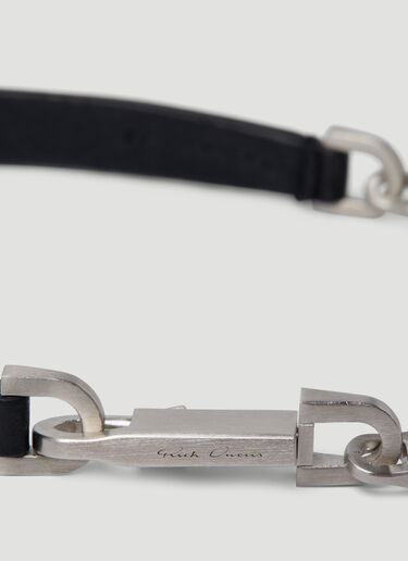 Rick Owens Chain Choker Necklace Black ric0153043